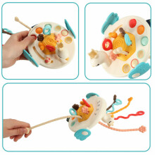 Ikonka Art.KX4310 Montessori sensory teether toy for babies swan