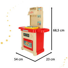 Ikonka Art.KX4303 Children's light plastic kitchen large 44 pieces