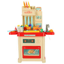 Ikonka Art.KX4303 Children's light plastic kitchen large 44 pieces