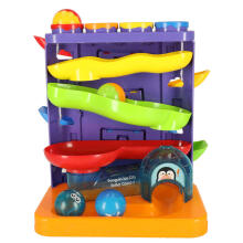 Ikonka Art.KX4292 Interactive 3-in-1 ball track ball pusher with hammers penguin + car