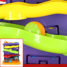 Ikonka Art.KX4292 Interactive 3-in-1 ball track ball pusher with hammers penguin + car