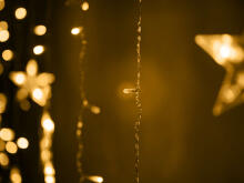 Ikonka Art.KX4280 LED star curtain lights 2.5m 138LED warm white