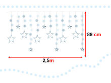Ikonka Art.KX4280_1 LED star curtain lights 2.5m 138LED cold white