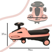 Ikonka Art.KX4221 Gravity ride glowing LED wheels with music playing scooter 74cm pink/black max 100kg