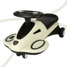 Ikonka Art.KX4221_1 Gravity scooter glowing LED wheels with music playing scooter 74cm beige/black max 100kg