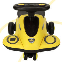 Ikonka Art.KX4221_2 Gravity scooter glowing LED wheels with music playing scooter 74cm yellow/black max 100kg