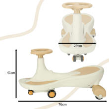 Ikonka Art.KX4220 Gravity roller coaster glowing LED wheels with music playing 76cm gold and white max 120kg
