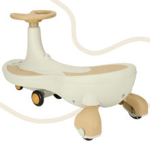 Ikonka Art.KX4220 Gravity roller coaster glowing LED wheels with music playing 76cm gold and white max 120kg