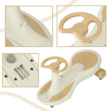 Ikonka Art.KX4220 Gravity roller coaster glowing LED wheels with music playing 76cm gold and white max 120kg