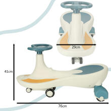 Ikonka Art.KX4220_1 Gravity roller coaster glowing LED wheels with music playing 76cm blue and white max 120kg