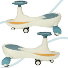 Ikonka Art.KX4220_1 Gravity roller coaster glowing LED wheels with music playing 76cm blue and white max 120kg