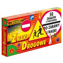 Ikonka Art.KX4168 ALEXANDER Road Signs educational toy 50 signs 4+