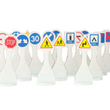 Ikonka Art.KX4168 ALEXANDER Road Signs educational toy 50 signs 4+