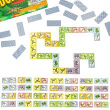 Ikonka Art.KX4165 ALEXANDER dinosaur dominoes educational game 4+
