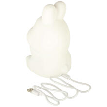 Ikonka Art.KX4113 Children's silicone LED night light white with pink bunny