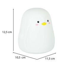 Ikonka Art.KX4112 Children's silicone LED night light white penguin
