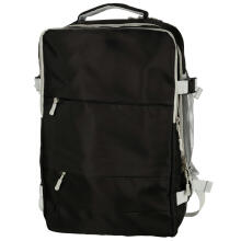 Ikonka Art.KX4108 Plecak podróżny do samolotu wodoodporny kabel USB 45x16x28cm czarny