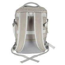 Ikonka Art.KX4108_1 Plecak podróżny do samolotu wodoodporny kabel USB 45x16x28cm szary