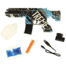 Ikonka Art.KX4089 Water rifle blue gel ball gun USB battery powered 550pcs. 7-8mm