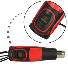 Ikonka Art.KX4719 Electric heating torch with temprature control 0-600 deg C air flow 300-500 l/min + 4 interchangeable tips 1850W