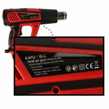 Ikonka Art.KX4719 Electric heating torch with temprature control 0-600 deg C air flow 300-500 l/min + 4 interchangeable tips 1850W