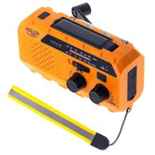 Ikonka Art.KX4036 Adler AD 1197 Pārnēsājams saules kloķītis tūristu radio kempings 3 veidi, kā uzlādēt lukturīti lukturīti SOS signāls 1200mAh