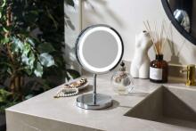 Ikonka Art.KX4035 Adler AD 2159 LED make-up mirror with illumination standing on cosmetic leg magnifying make-up mirror