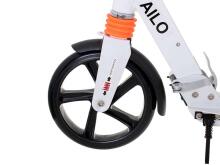 Ikonka Art.KX3978 GIMMIK AILO folding city scooter 200mm wheels shock absorber front rear white