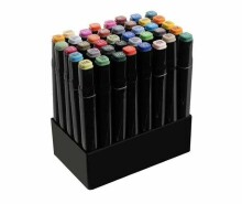 Ikonka Art.KX3911 Double-sided alcohol markers in case 80 + stand