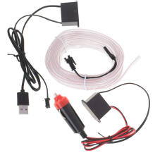 Ikonka Art.KX4955_2 LED ambient lighting for car / car USB / 12V tape 5m white