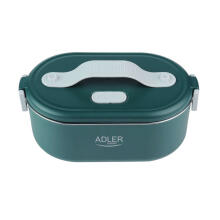 Ikonka Art.KX4124 Adler AD 4505 green Food container heated lunch box set container separator spoon 0.8L 55W