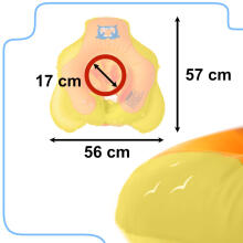 Ikonka Art.KX4957 Inflatable ring wheel for children with canopy L 6-18 months yellow