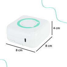 Ikonka Art.KX4218 Mini thermal label photo printer + USB cable square blue