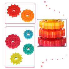 Ikonka Art.KX4618 Rainbow tower pyramid pinwheel spiral for stacking