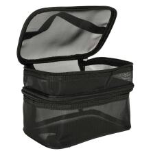 Ikonka Art.KX4106 Cosmetic travel organiser folding pile for storing cosmetics accessories black