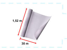Ikonka Art.KX10372 Foil roll metallic brushed grey1,52x30m