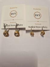 La bebe™ Jewelry Natural Stone Earrings Peach