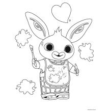 Bing Baby Puzzle 4-in-1 Double-Sided Colouring Puzzle Set, 2 × 10 Pieces, 2+