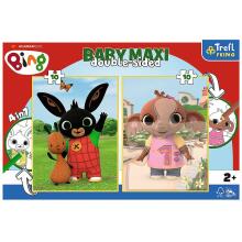 Bing Baby Puzzle 4-in-1 Double-Sided Colouring Puzzle Set, 2 × 10 Pieces, 2+