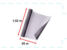 Ikonka Art.KX10161 Foil roll metallic brushed graphite 1,52x30m