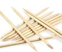 Ikonka Art.KX9633 Orange wood double-sided sticks 100pcs