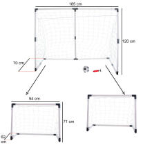 Ikonka Art.KX4875 Futbola vārti bērniem 2in1 185x120x70cm