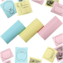 Ikonka Art.KX4214 Thermal paper rolls for mini printer 5.7cmx3m 3 pcs colour