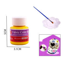 Ikonka Art.KX3876 Apģērbu auduma krāsas apavu krāsām 6 krāsu komplekts x 25ml + krāsošanas palete ar otu