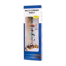 Ikonka Art.KX4322 Bathroom corner shelf in the shower telescopic 4 shelves hangers