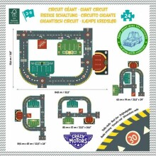 DJECO Crazy Motors Art.DJ05497 Giant Puzzle City Circuit Mediniai galvosūkiai Kuriantys galvosūkiai - miesto eismas
