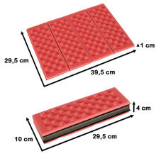 Ikonka Art.KX4835 Folding foam mat for tourist seating red