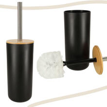 Ikonka Art.KX4313 Bathroom set brush dispenser set of 6 pieces black
