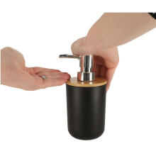 Ikonka Art.KX4313 Bathroom set brush dispenser set of 6 pieces black