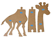 Ikonka Art.KX3874_1 Wooden giraffe growth measure 125 cm yellow + chalkboard 32 x 44 cm